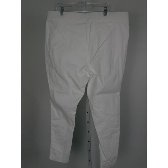 Calvin Klein Plus Women's High Rise Logo Skinny Pants White 2X - Picture 4 of 11